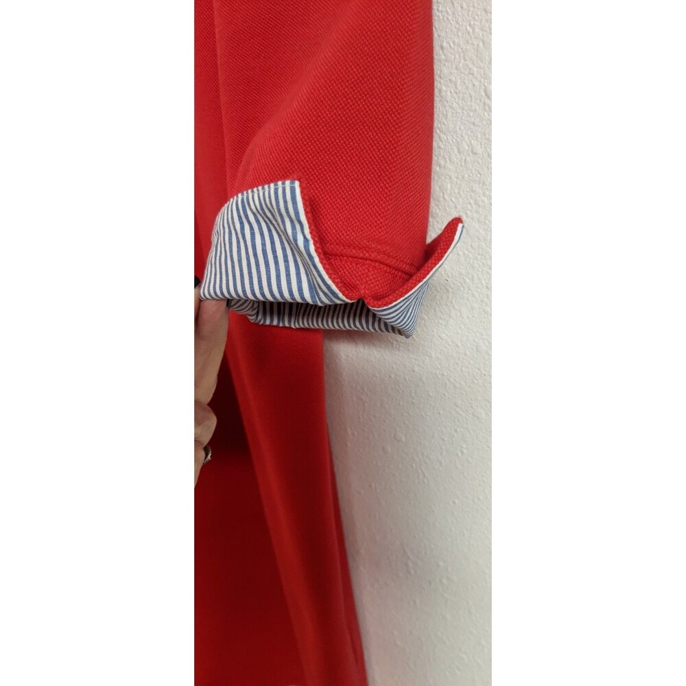 NEW~Women's TALBOTS Red Pique Cotton Layered Look Collared Shirt Dress Size 1X - Picture 8 of 16
